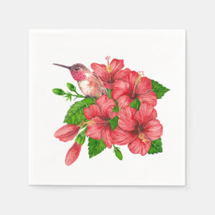 Tropical bouquet napkin