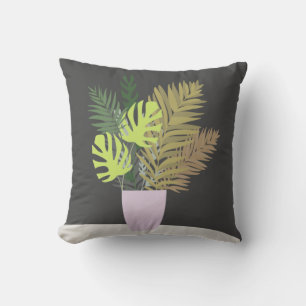 Tropical bouquet. throw pillow