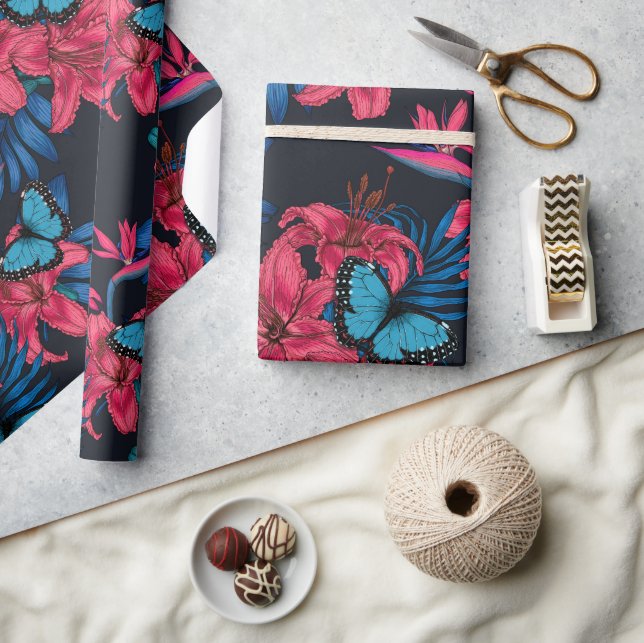 Tropical bouquet wrapping paper (Crafts)