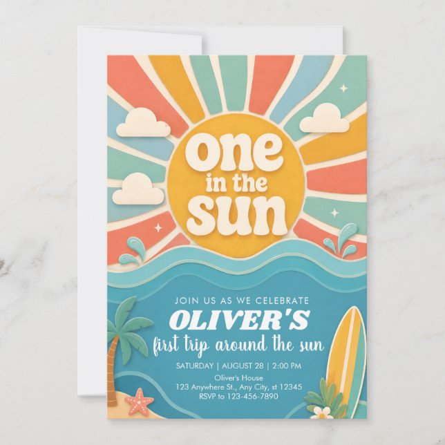 Tropical Boy Birthday Invitation (Front)