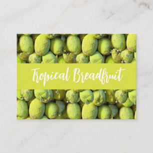 Tropical Breadfruit Pattern Business Card