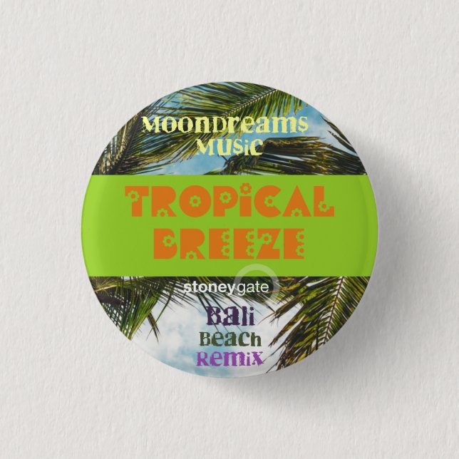 Tropical Breeze Bali Beach 3 Cm Round Badge (Front)