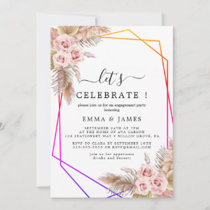 Tropical Breeze Geometric Party Invite