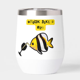 TROPICAL BREEZE Humourous Black yellow Fish 11 oz.