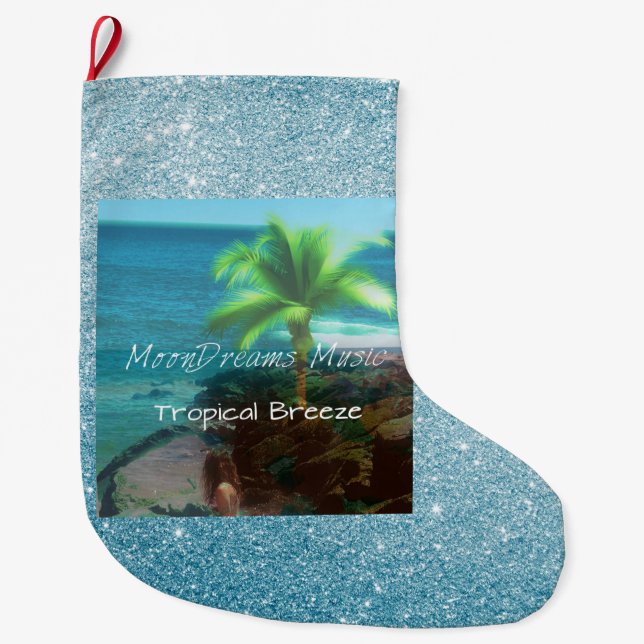 Tropical Breeze Large Christmas Stocking (Front)