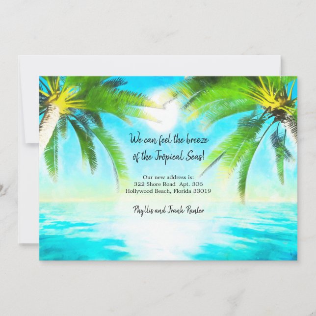 Tropical Breeze Moving Announcement (Front)