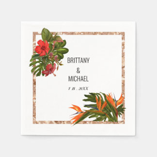 Tropical Breeze Personalised Wedding Napkin