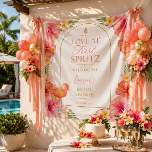 Tropical Bridal Shower Backdrop Tapestry