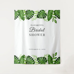 Tropical Bridal Shower Background Jungle Botanical Tapestry