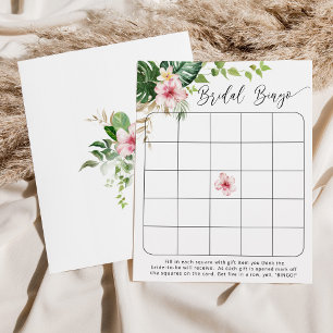 Tropical bridal shower bingo game