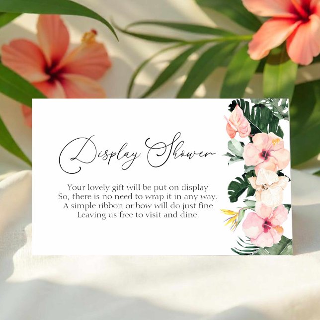 Tropical Bridal Shower Display Shower Enclosure Card (Creator Uploaded)