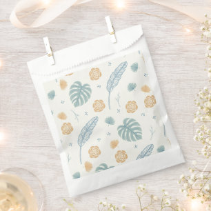Tropical Bridal Shower Pattern Boho Palm Leaves  Favour Bags