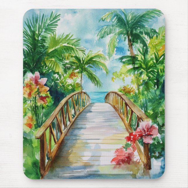 Tropical Bridge Mouse Pad (Front)