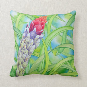 Tropical Bromeliad Cushion