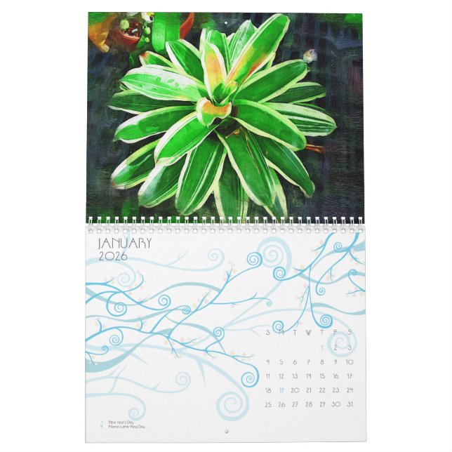tropical bromeliad & orchids, fairchild tropical g calendar (Jan 2026)