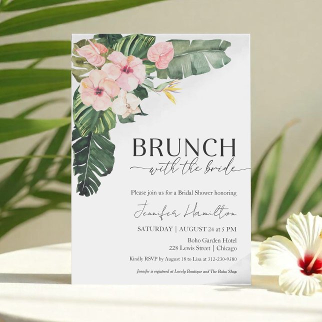 Tropical Brunch with the Bride Bridal Shower Invitation (Creator Uploaded)