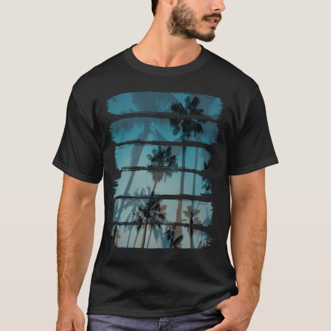Tropical Brush Strokes T-Shirt (Front)
