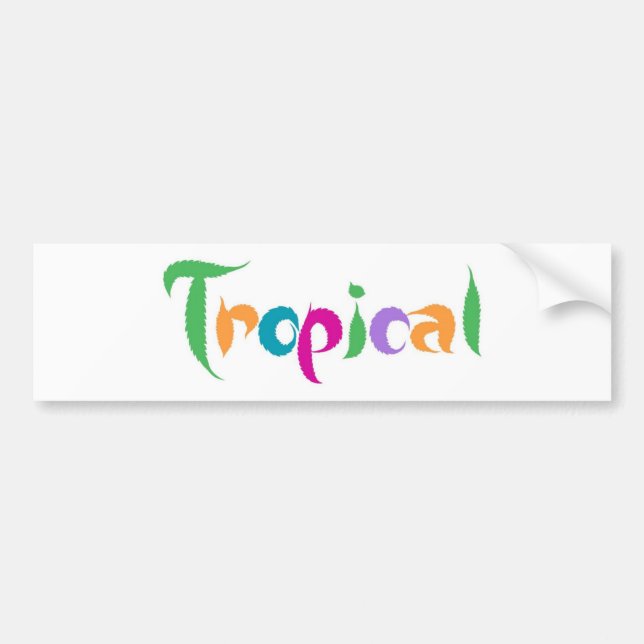 Tropical Bumper Sticker (Front)