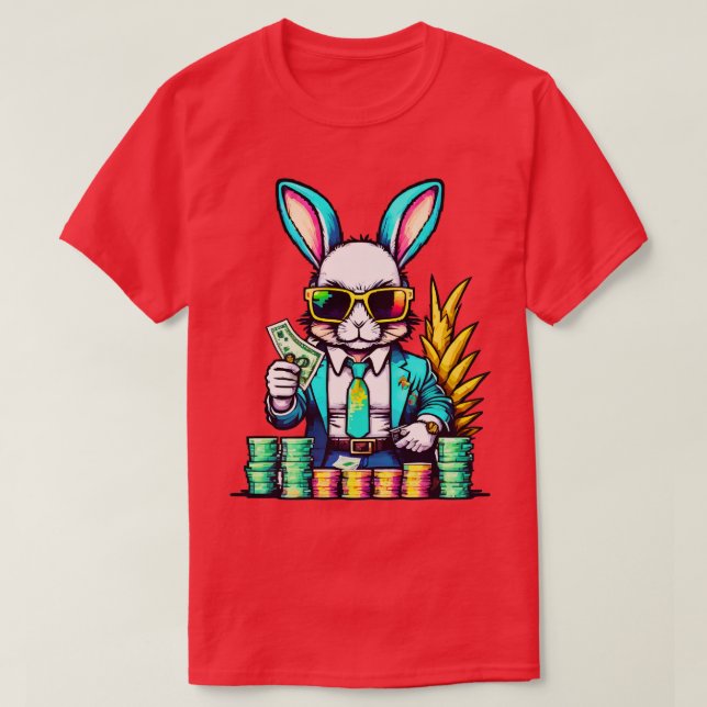 Tropical Bunny Treasure TShirt (Design Front)