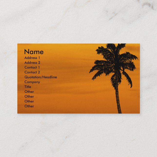 Tropical | business card (Front)