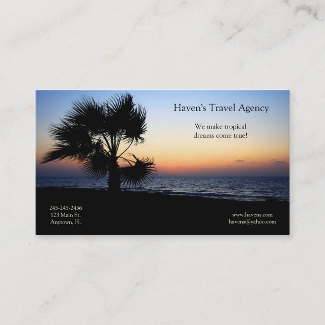 Tropical Business Card (Front)