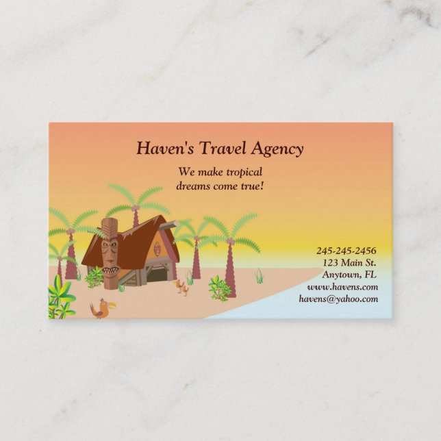 Tropical Business Card (Front)
