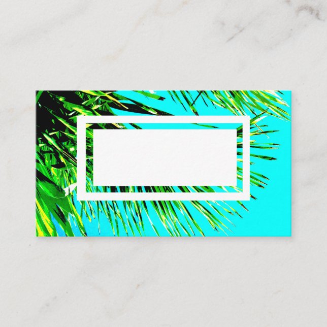 tropical business card custom template (Front)