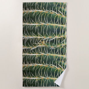 Tropical Cactus Botanical Photo Beach Towel
