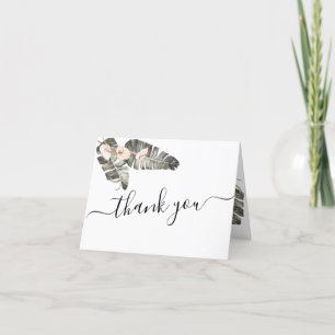 Tropical Calla Lily Wedding Thank you Card