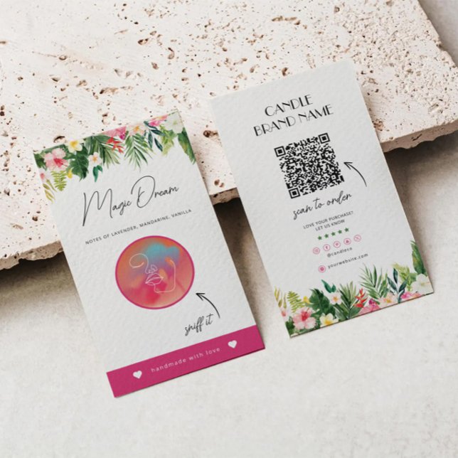 Tropical Candle Scent Card, Candle Samples Insert (Creator Uploaded)