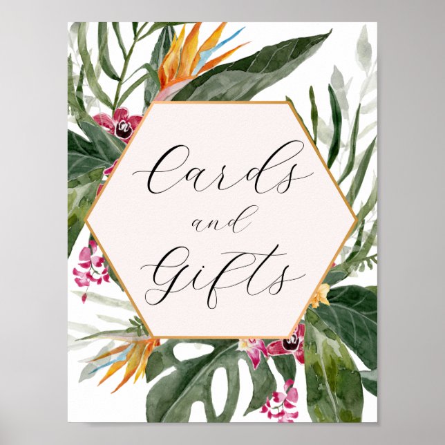 Tropical Cards and Gifts Sign (Front)