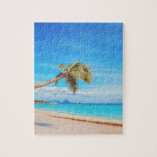 Tropical Caribbean beach Jigsaw Puzzle