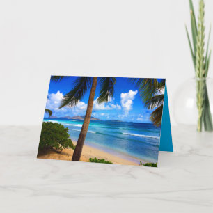 Tropical Caribbean British Virgin Islands Beach Card