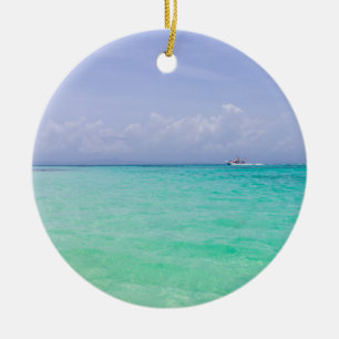 Tropical Caribbean Christmas Ceramic Tree Decoration