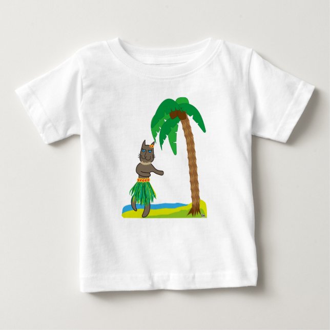 Tropical cat baby T-Shirt (Front)