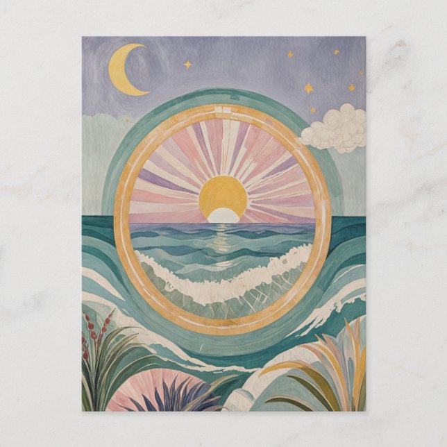 Tropical Celestial Shore Postcard (Front)
