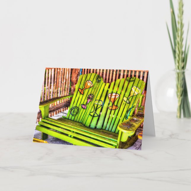Tropical Chairs Greeting Card (Front)