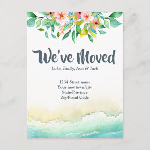 Tropical Change of Address Postcard