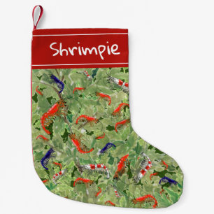 Tropical Cherry Shrimp Aquatic Pet Aquarium Small Christmas Stocking
