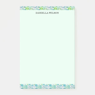 Tropical Chic Botanical Floral Watercolor Custom Post-it Notes
