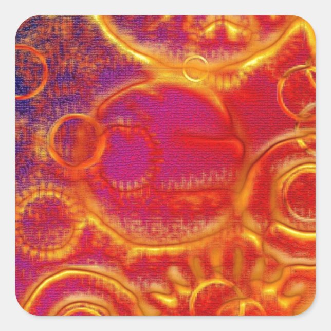Tropical Chic Classy Mod Beach Square Sticker (Front)