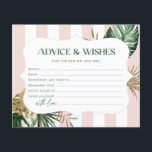 Tropical chic palm advice and wishes bridal shower<br><div class="desc">Tropical chic palm advice and wishes bridal shower
Matching items available.</div>