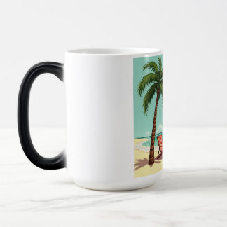 Tropical Chill – Palm Tree & Beach Chair T-Shirt Magic Mug