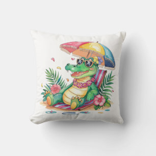 Tropical Chill Relaxing Gator Cushion