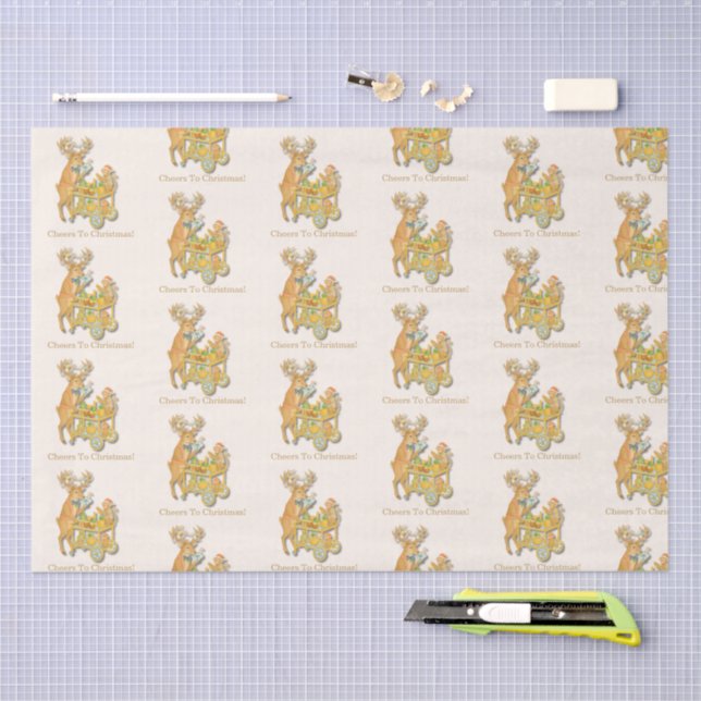 Tropical Chinoiserie Christmas Bar cart Tissue Paper (Craft)