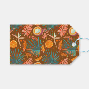 Tropical Chocolate yum yum pattern Gift Tags