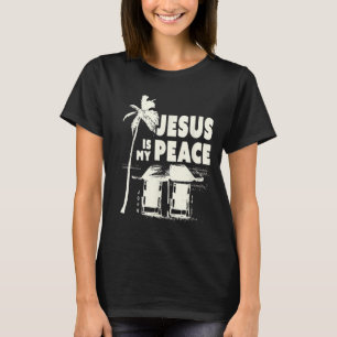 Tropical Christian Beach Biblical Quote Jesus Is M T-Shirt