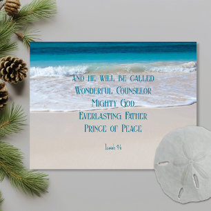 Tropical Christian Christmas Affordable Postcard