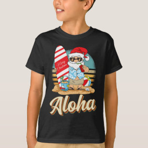 Tropical Christmas Aloha Santa Christmas In July H T-Shirt