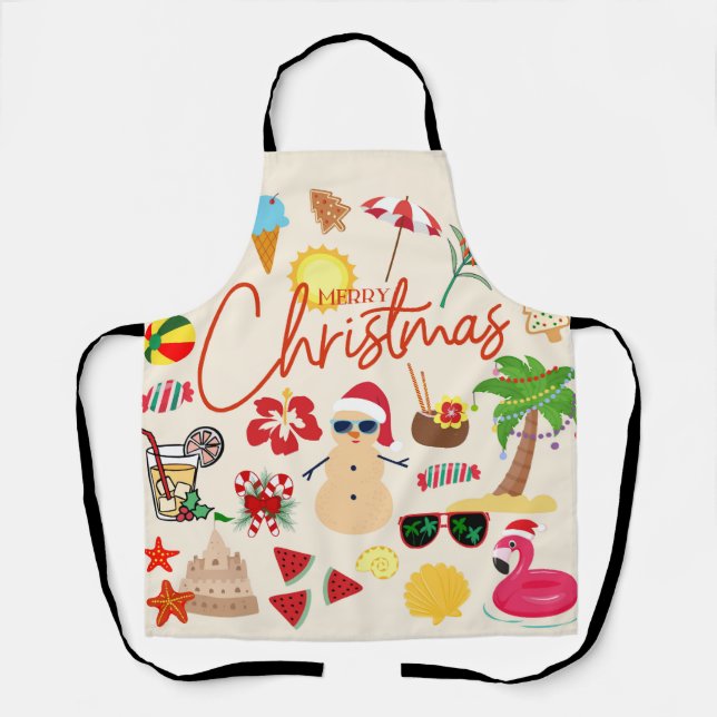 Tropical Christmas Apron (Front)